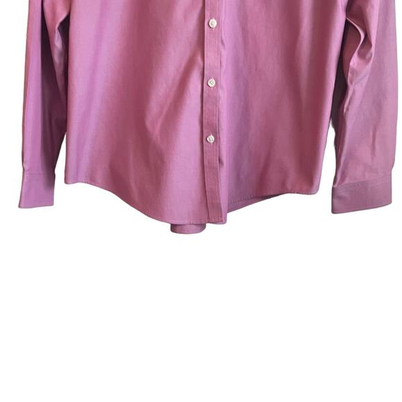 LL Bean Women Cotton Top XL Pink Wrinkle Free Button Up Minimalistic Workwear - Picture 6 of 9